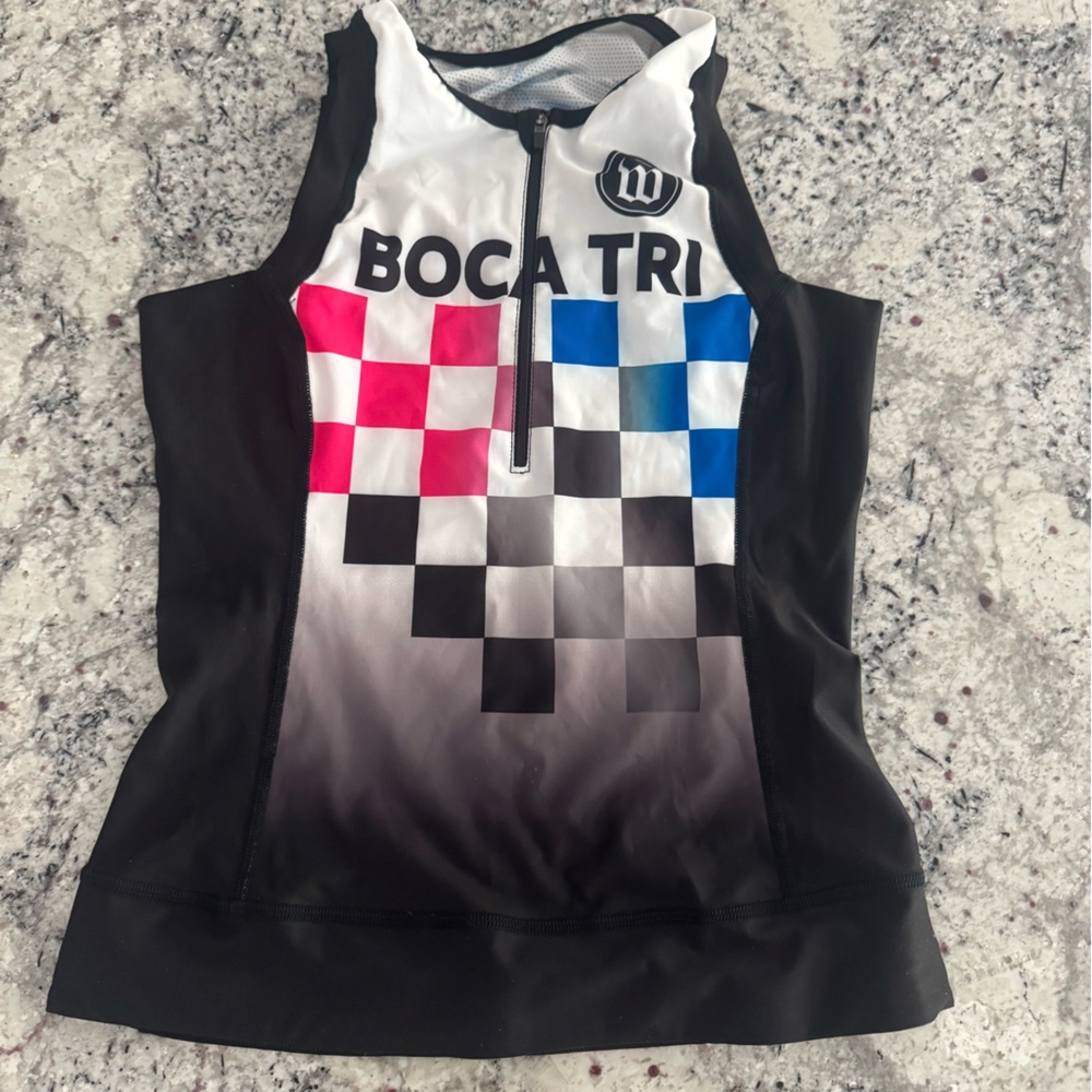 Women's Sleeveless Cycling Jersey - Black, White, Pink, Blue
